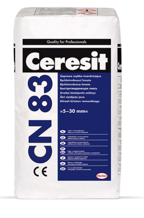 Ceresit CN 83 java izlīdzinošā ātri cietējošā grīdām (5-30mm) 25kg